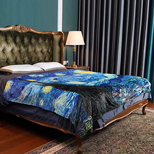 Starry Night Van Gogh Art Blanket for All Ages