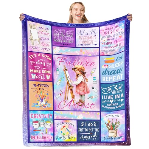 WADHULKTIL Artist Gifts Blanket, Art Lover's Birthday Gift