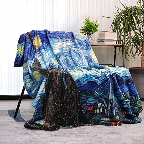 Starry Night Van Gogh Art Blanket for All Ages