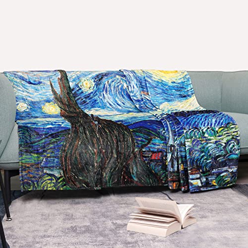 Starry Night Van Gogh Art Blanket for All Ages