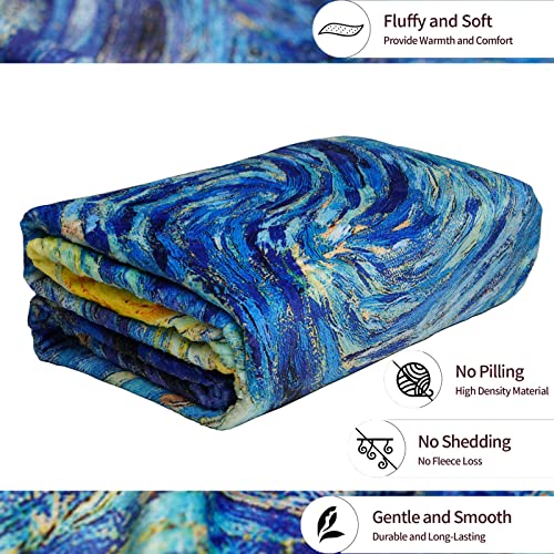 Starry Night Van Gogh Art Blanket for All Ages