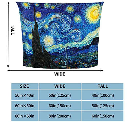 Starry Night Van Gogh Art Blanket for All Ages