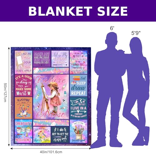 WADHULKTIL Artist Gifts Blanket, Art Lover's Birthday Gift
