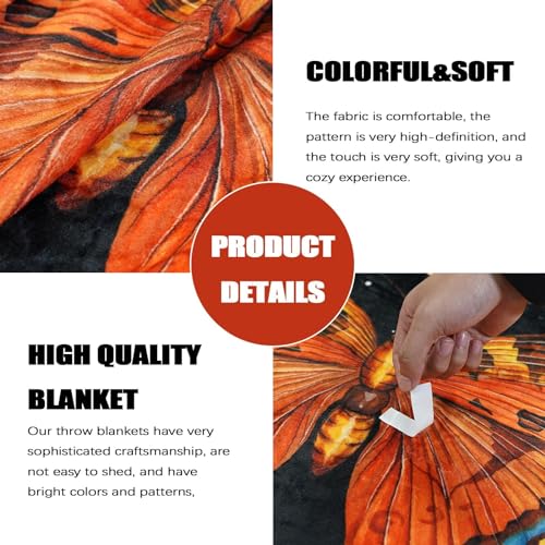 Orange Ceometric Art Throw Blanket for Indoor/Outdoor Decor