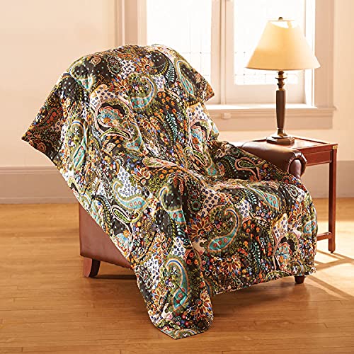 Library Books Quilted Throw Blanket - 100% Cotton