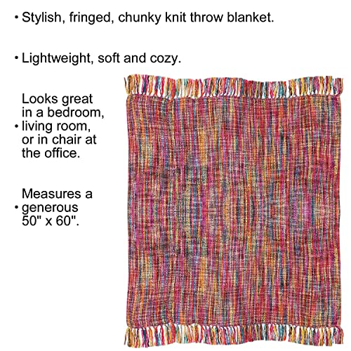 Chunky Knit Throw for Stylish Indoor & Outdoor Decor