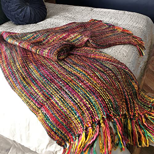 Chunky Knit Throw for Stylish Indoor & Outdoor Decor