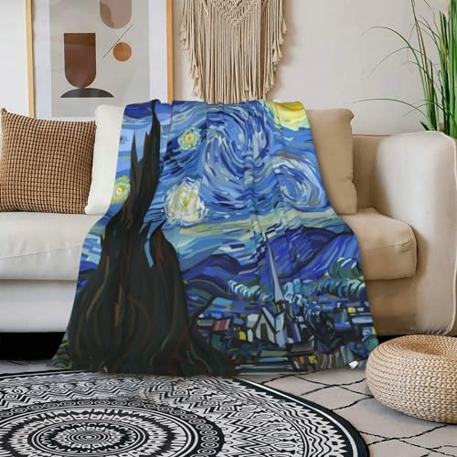 HGOD DESIGNS Van Gogh Starry Night Fleece Blanket