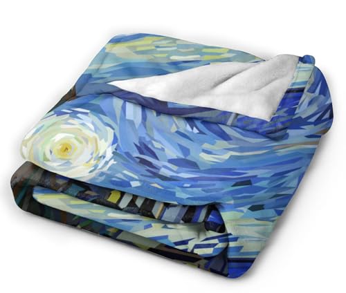 HGOD DESIGNS Van Gogh Starry Night Fleece Blanket