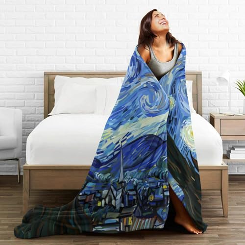 HGOD DESIGNS Van Gogh Starry Night Fleece Blanket