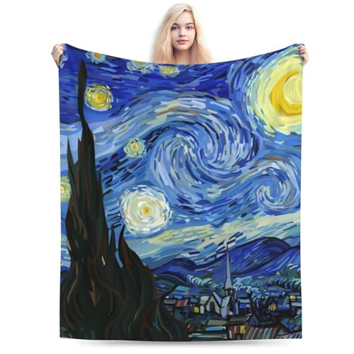 HGOD DESIGNS Van Gogh Starry Night Fleece Blanket