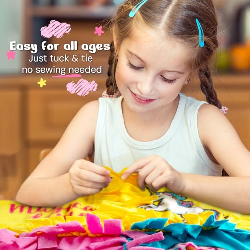 EDUMAN No Sew Fleece Blanket DIY Craft Kit
