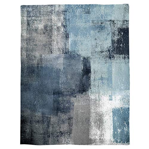 Abstract Paint Art Graffiti Flannel Blanket, Cozy 40x50in