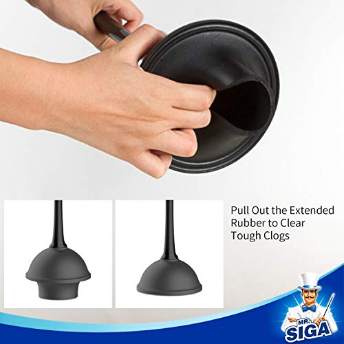 MR.SIGA Bathroom Cleaning Combo: Plunger and Brush Set