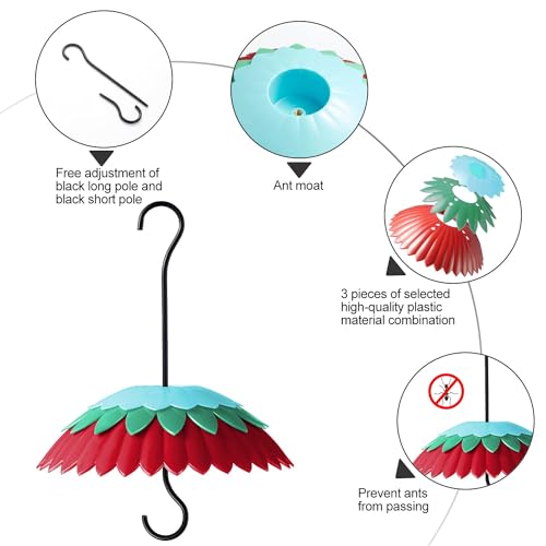 Skaithee Metal Bird Feeder with Double Holders, Weatherproof
