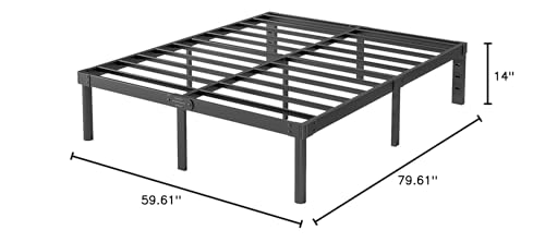 Viisari Queen Bed Frame: 14 Inch Metal Platform
