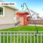 Skaithee Metal Bird Feeder with Double Holders, Weatherproof