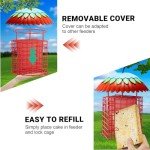 Skaithee Metal Bird Feeder with Double Holders, Weatherproof