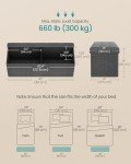 Foldable Storage Ottoman Bench - Dark Gray