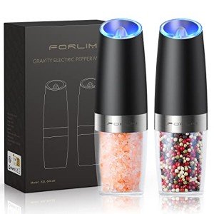Electric Salt & Pepper Grinder Set with LED Light