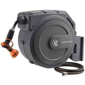 Giraffe Tools 130 ft Retractable Garden Hose Reel