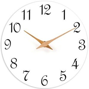 White Modern Wall Clock for Home and Office Decor