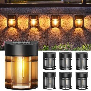 Solar Fence Lights for Outdoor Deck & Patio Decor