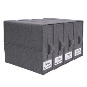 FARZHI Bed Sheet Storage Set, 4 Pack Organizer