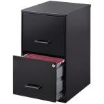 Black Metal 2 Drawer File Cabinet