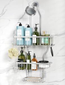 YASONIC Hanging Shower Caddy with 10 Hooks, Never Rust