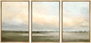Minimal Pastel Desert Landscape Framed Canvas Wall Art