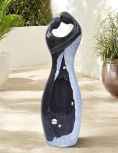 Large Fiberglass Hugging Couple Water Fountain for Outdoor & Indoor Decor
