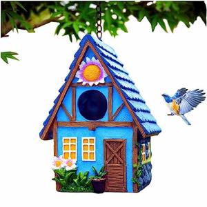 Charming Hanging Bluebird House for Outdoor Garden Decor