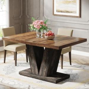 Modern 47-Inch Farmhouse Dining Table for 4