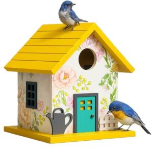 Birdhouse for Bluebird, Sparrow, Chickadee - Garden Cottage