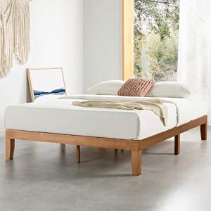 Natural Pine 12" Solid Wood Platform Bed, Full Size