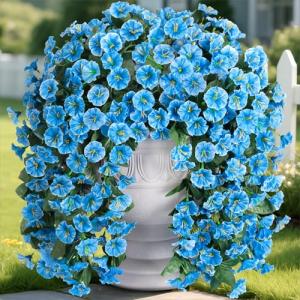 2PCS UV Resistant Silk Morning Glory Hanging Plants