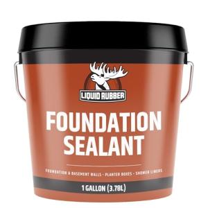 Black Liquid Rubber Sealant - Waterproof Basement Coating, 1 Gallon