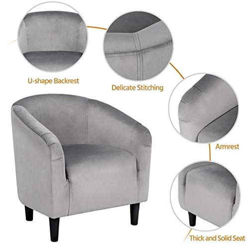 Velvet Tufted Living Room Chairs, Set of 2