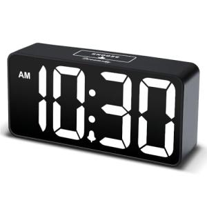 Digital Alarm Clock with Large Display and USB Port