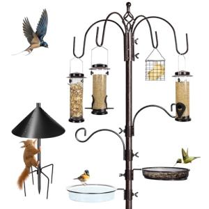 YINGYM Bird Feeding Station with Multi-Feeder Kit