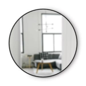 Modern Rubber Frame Wall Mirror - Black