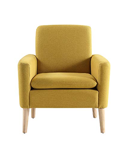 Modern Mustard Yellow Upholstered Accent Chair