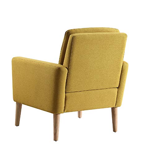 Modern Mustard Yellow Upholstered Accent Chair