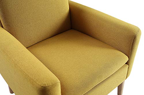 Modern Mustard Yellow Upholstered Accent Chair