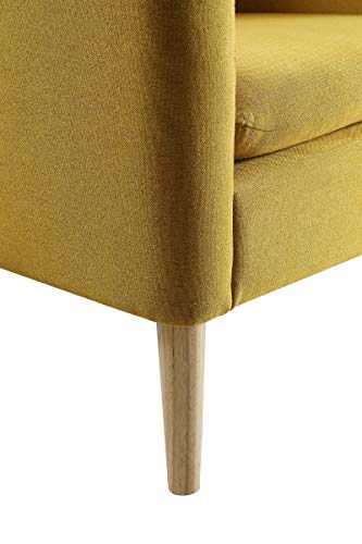 Modern Mustard Yellow Upholstered Accent Chair