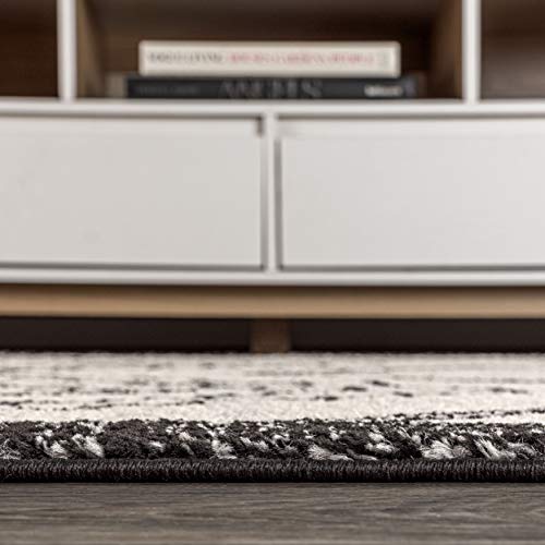 Bohemian Farmhouse Rustic Geometric Area Rug, 4 X 6