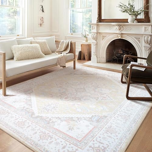 Soft Vintage Area Rug 8x10 for Living Room