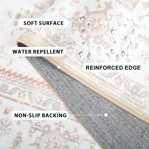 Soft Vintage Area Rug 8x10 for Living Room