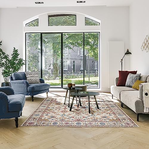 Boho Printed Area Rug for Entryway, Bedroom, Living Room